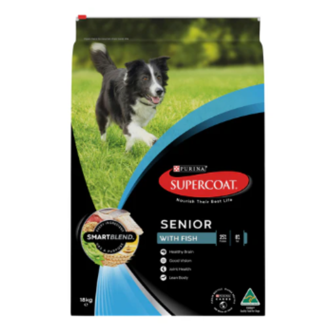 Supercoat - Senior with Fish Dog Dry Food (18kg)